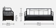Nairobi  Metal Pull-Out Sofa Cum Bed in Grey Colour with Storage