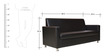 Felix 3 Seater Sofa In Black Colour