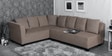 Naples Interchangeable L Shaped Sofa Set with Cushions in Brown Colour
