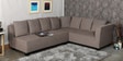 Naples Interchangeable L Shaped Sofa Set with Cushions in Brown Colour