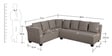 Naples Interchangeable L Shaped Sofa Set with Cushions in Brown Colour