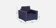 Napper Fabric (2+1+1) Sofa Set In Cobalt Blue Colour