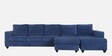 Napper Fabric LHS Sectional Sofa In Cobalt Blue Colour With Ottoman