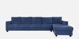 Napper Fabric LHS Sectional Sofa In Cobalt Blue Colour With Ottoman
