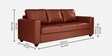 Napper Leatherette Sofa Set In Tan Colour
