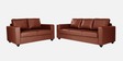 Napper Leatherette Sofa Set In Tan Colour