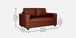 Napper Leatherette Sofa Set In Tan Colour