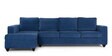 Napper RHS Sectional Sofa With Ottoman In Cobalt Blue Colour