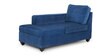 Napper RHS Sectional Sofa With Ottoman In Cobalt Blue Colour
