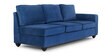 Napper RHS Sectional Sofa With Ottoman In Cobalt Blue Colour