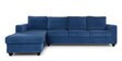 Napper RHS Sectional Sofa With Ottoman In Cobalt Blue Colour