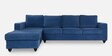 Napper RHS Sectional Sofa With Ottoman In Cobalt Blue Colour