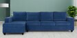 Napper RHS Sectional Sofa With Ottoman In Cobalt Blue Colour