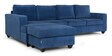 Napper RHS Sectional Sofa With Ottoman In Cobalt Blue Colour