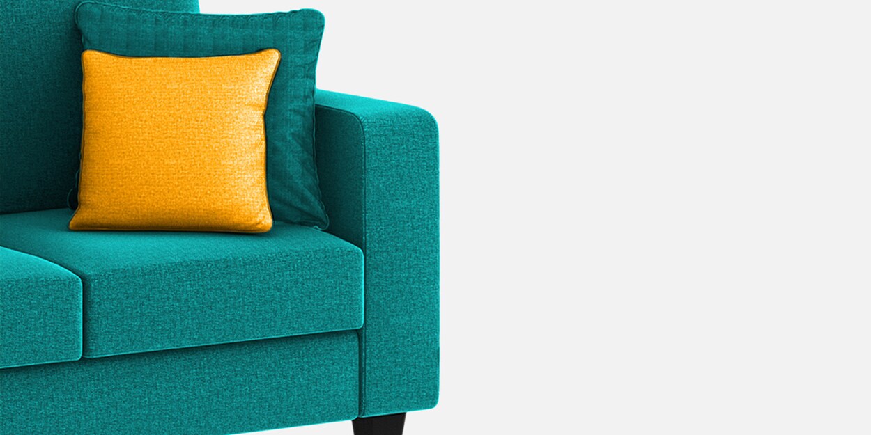 Buy Nabi Fabric 3 Seater Sofa in Sea Green Colour by Febonic Online