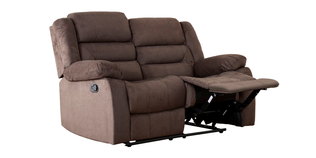 Buy Nairobi 2 Seater Manual Recliner in Brown Colour by Home Centre