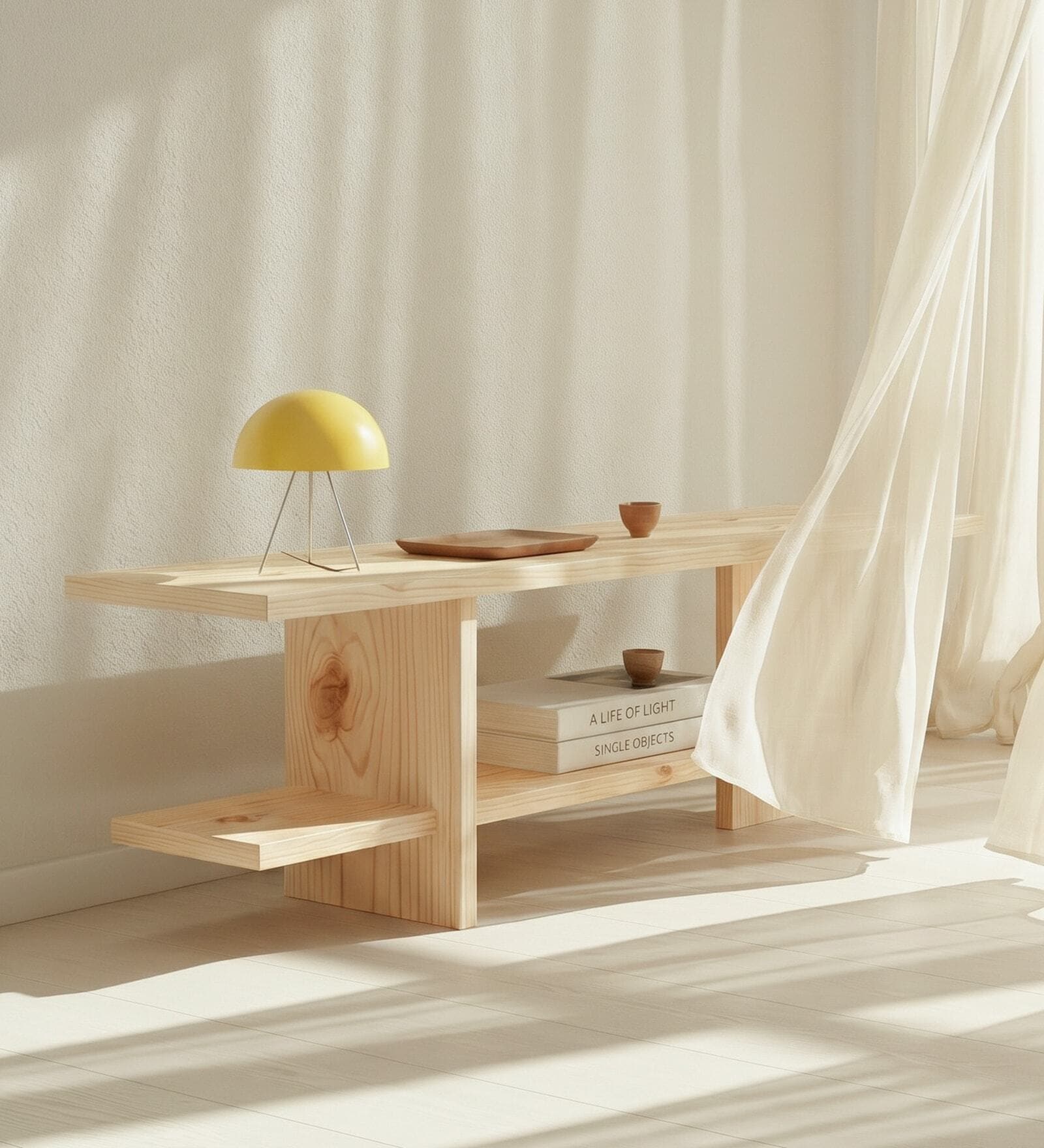 Nagomi Console In Pine Wood Finish