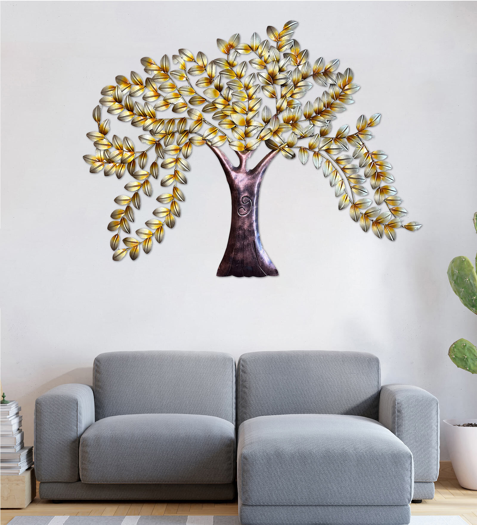 Nano Tree Gold Metal Wall Art