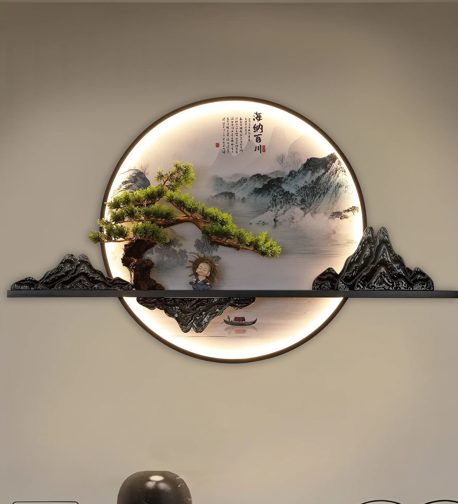 Nanoki LED Modern Wall Art Light | Decorative Designer Wall Fixture for Living Room, Bedroom & Hallway | Energy-Efficient Ambient Lighting