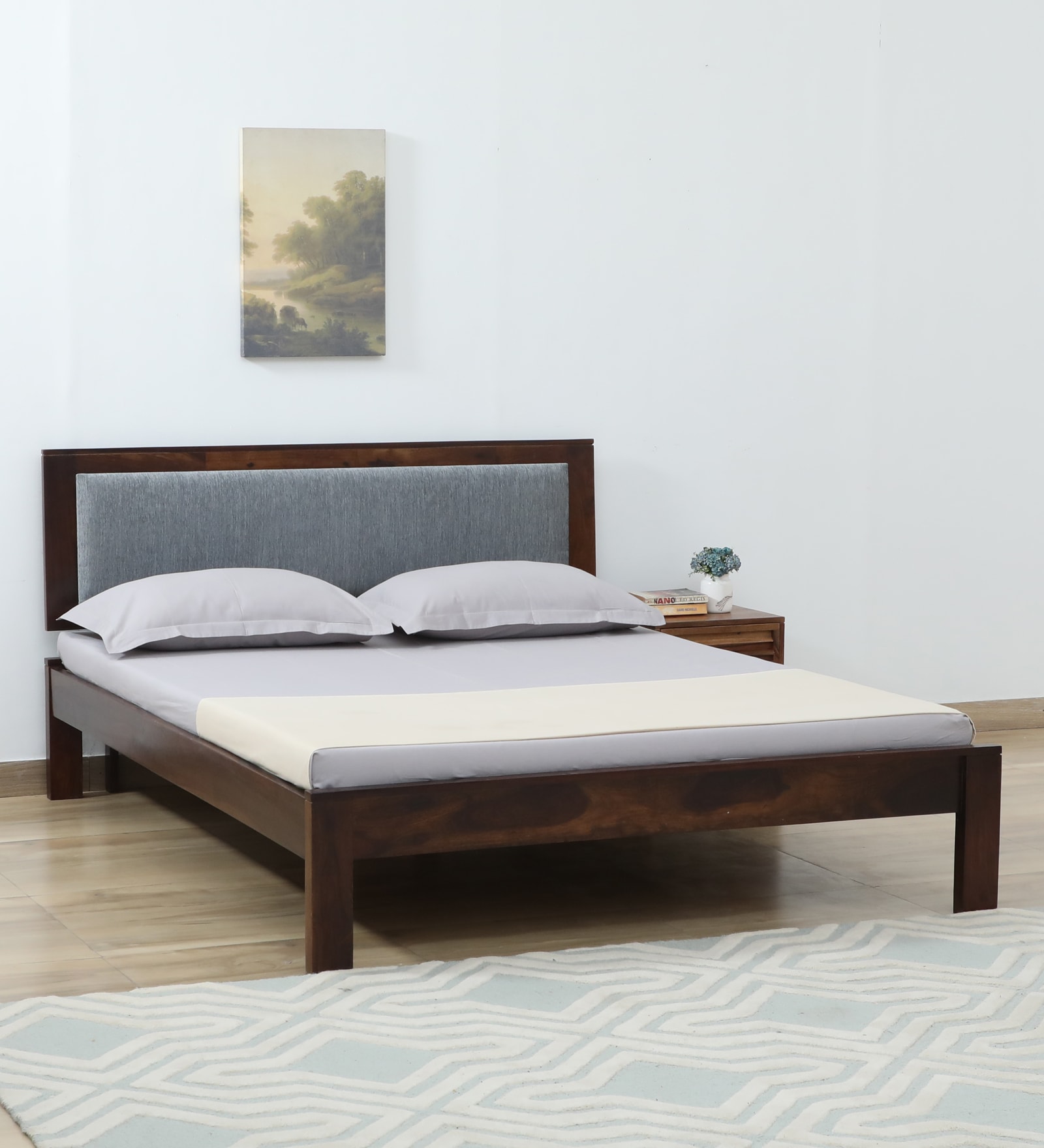 Buy Narvik Sheesham Wood Queen Size Bed In Provincial Teak Finish At 2% ...