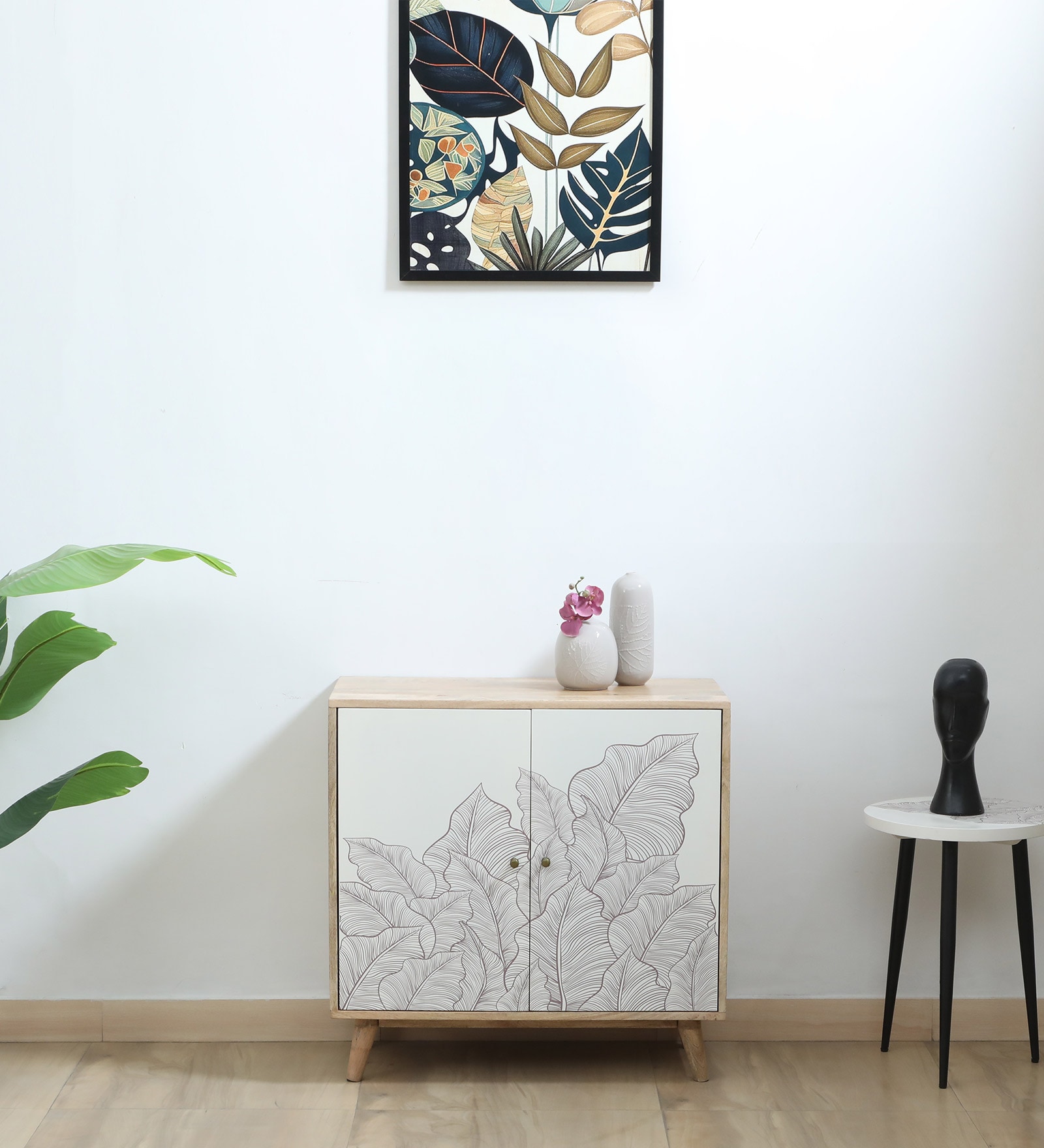Natale Mango Wood Cabinet In Natural Finish Inspired