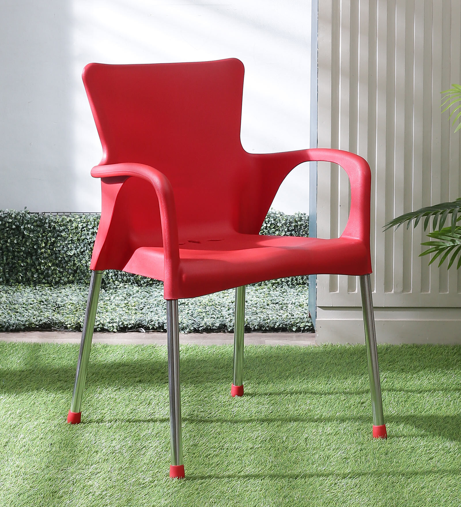 National Plastic Chair in Red Colour
