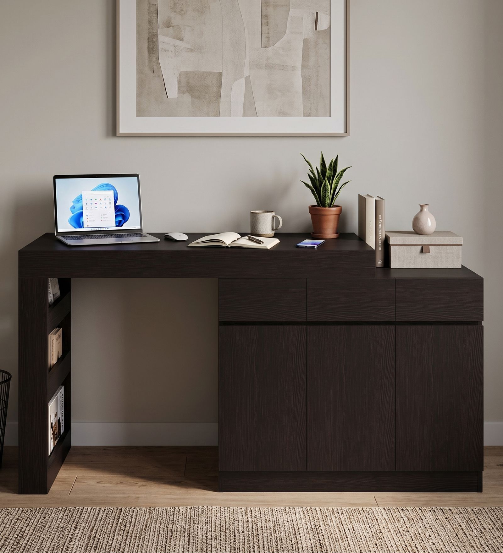 Natura Study Table in Wenge Finish Natura Study Table in Wenge Finish