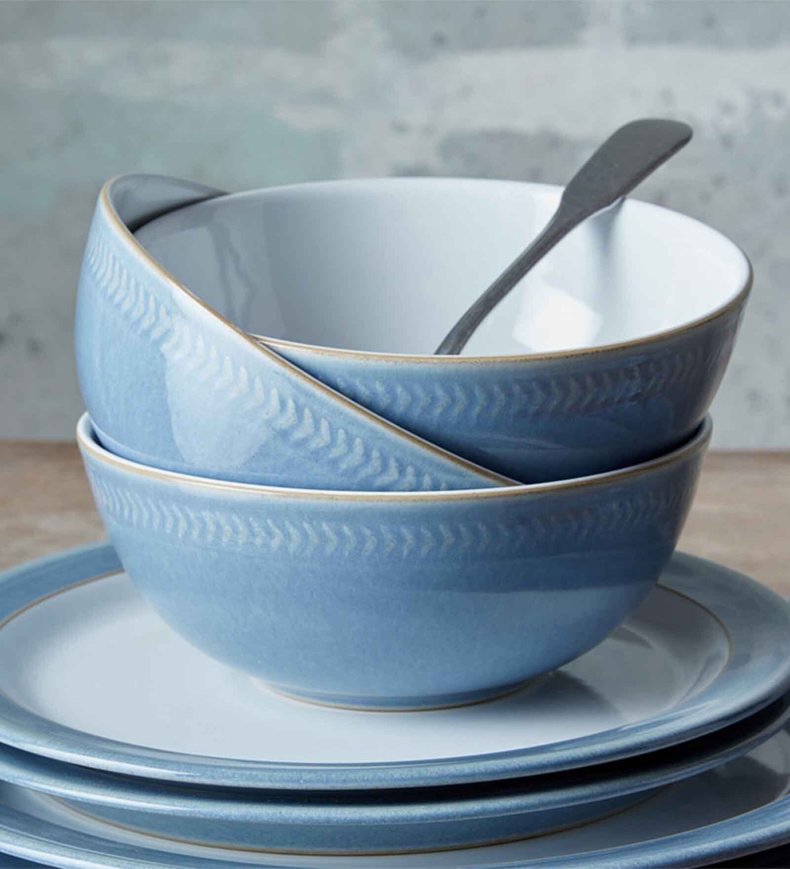Buy Natural Denim Blue 480Ml Stoneware 1 Pc Dinner Bowl at 10 OFF by