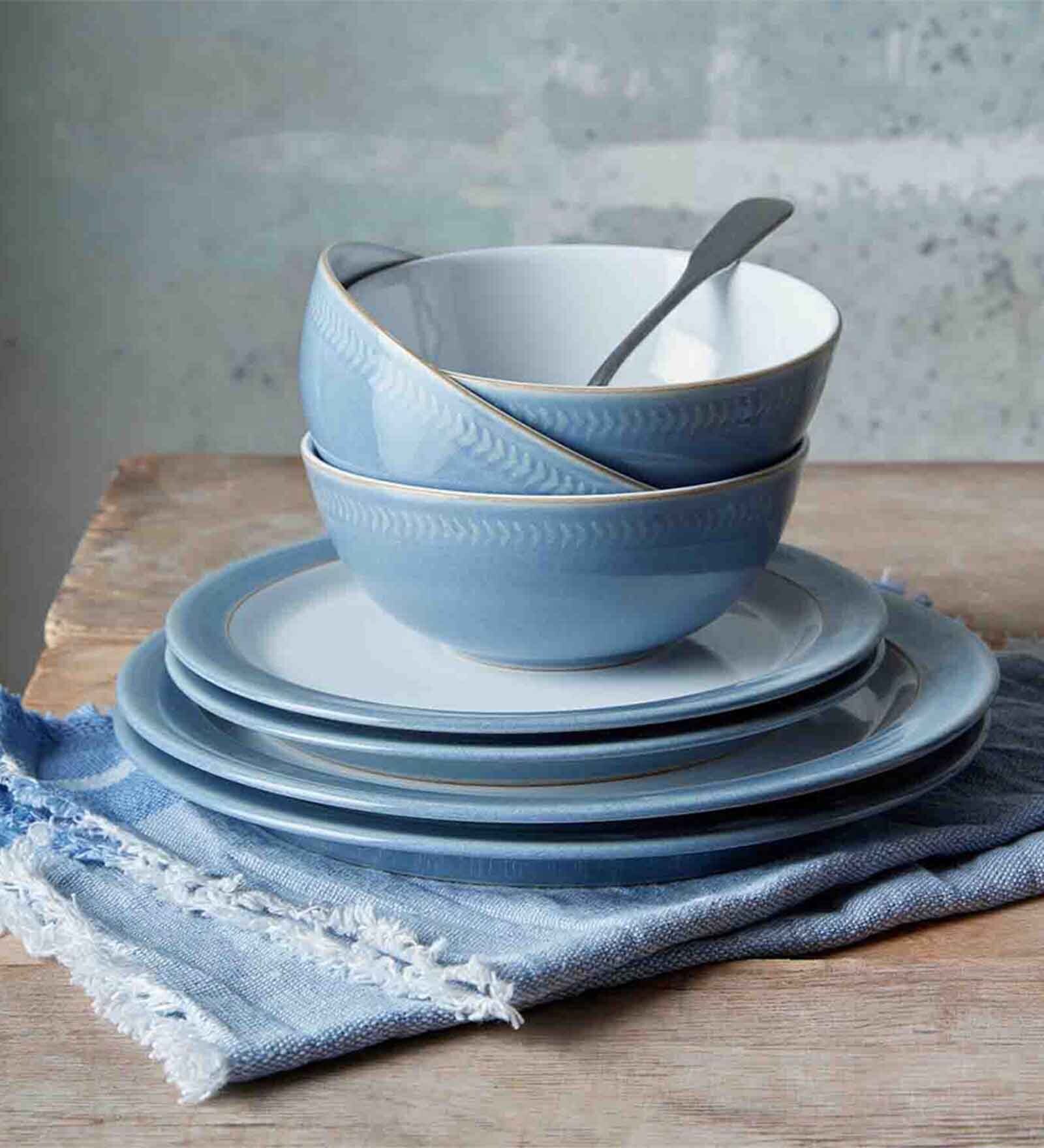 Buy Natural Denim Blue Stoneware 1 Pc Dinner Plate at 25 OFF by Denby