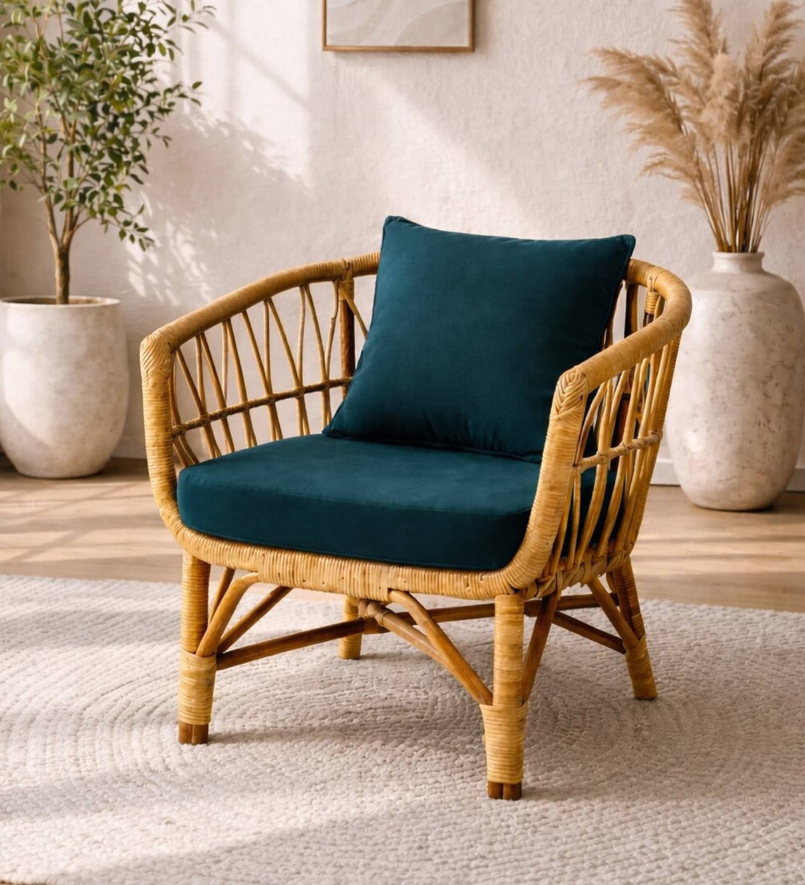 Rattan Cane Chair In Natural Finish Rattan Cane Chair In Natural Finish