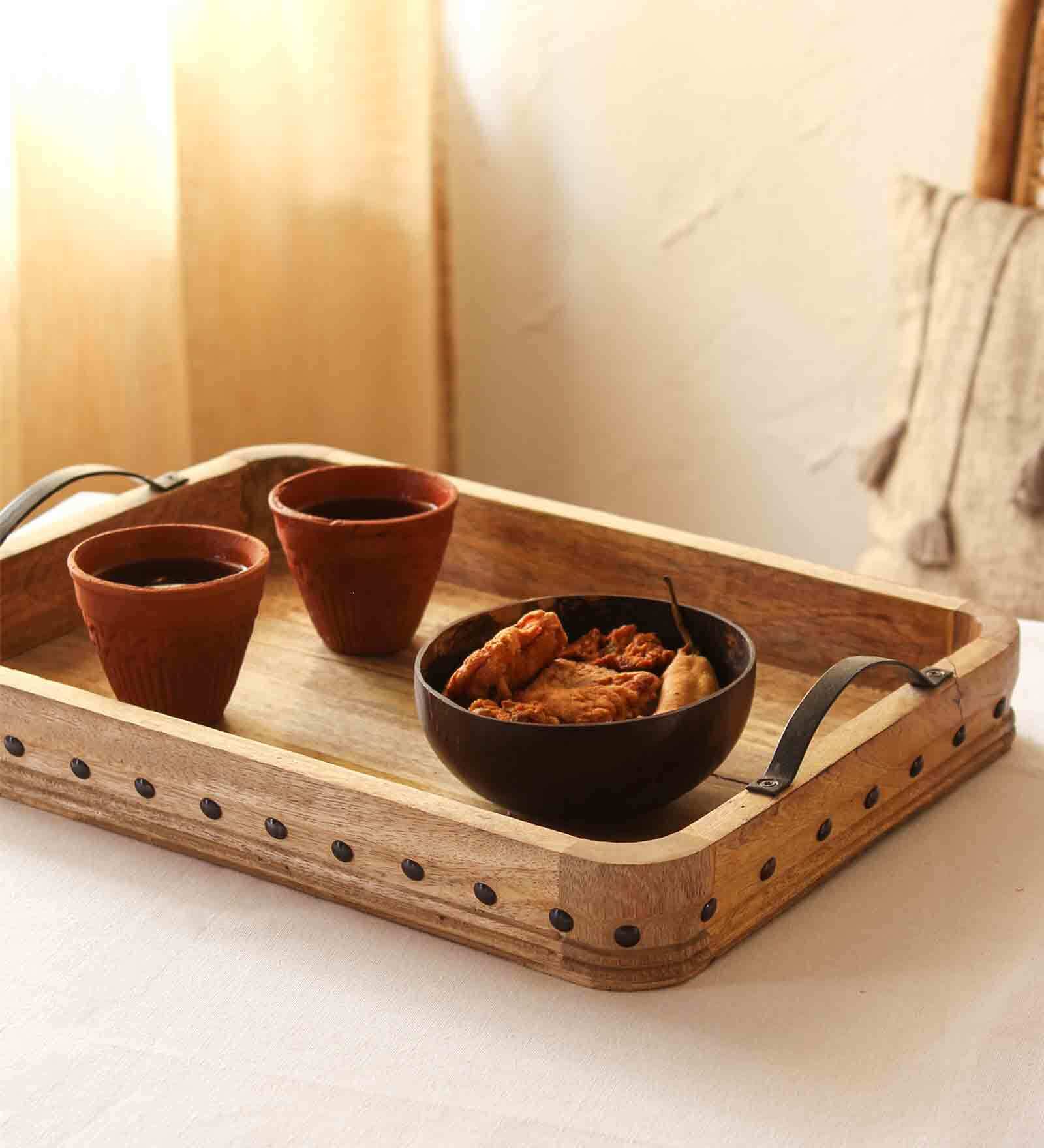 Natural Wood 1 Tray