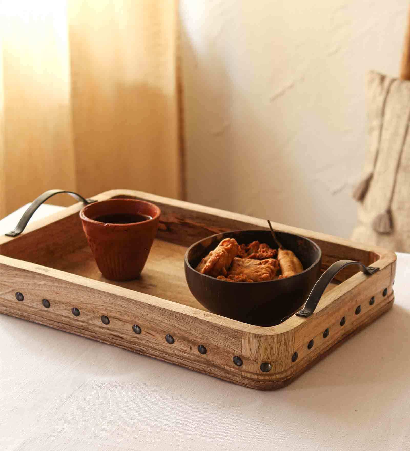 Natural Wood 1 Tray
