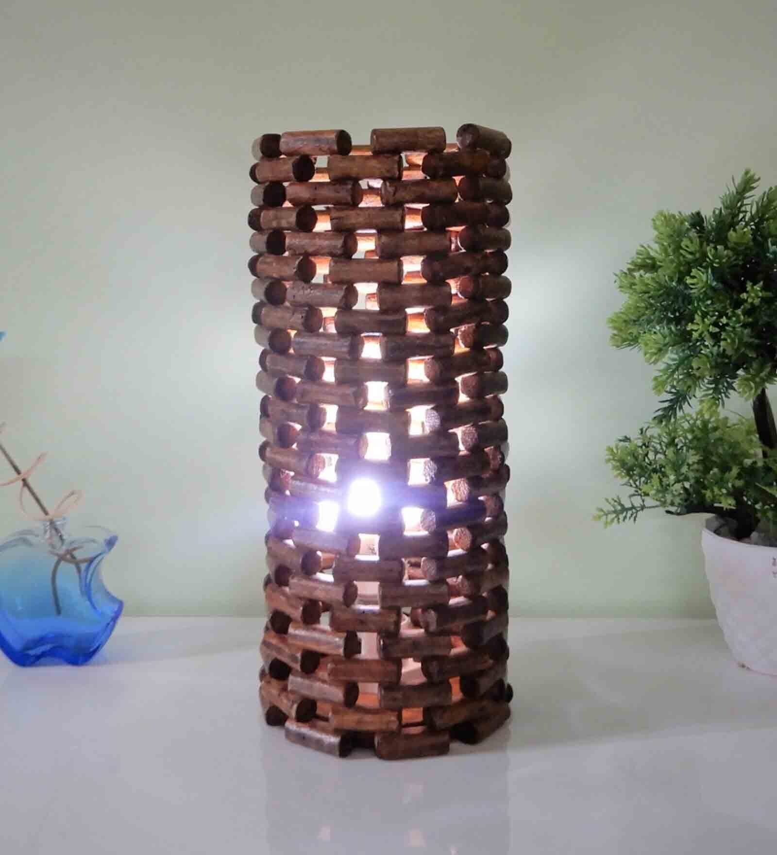 Natural Wood Handmade Designer Lamp