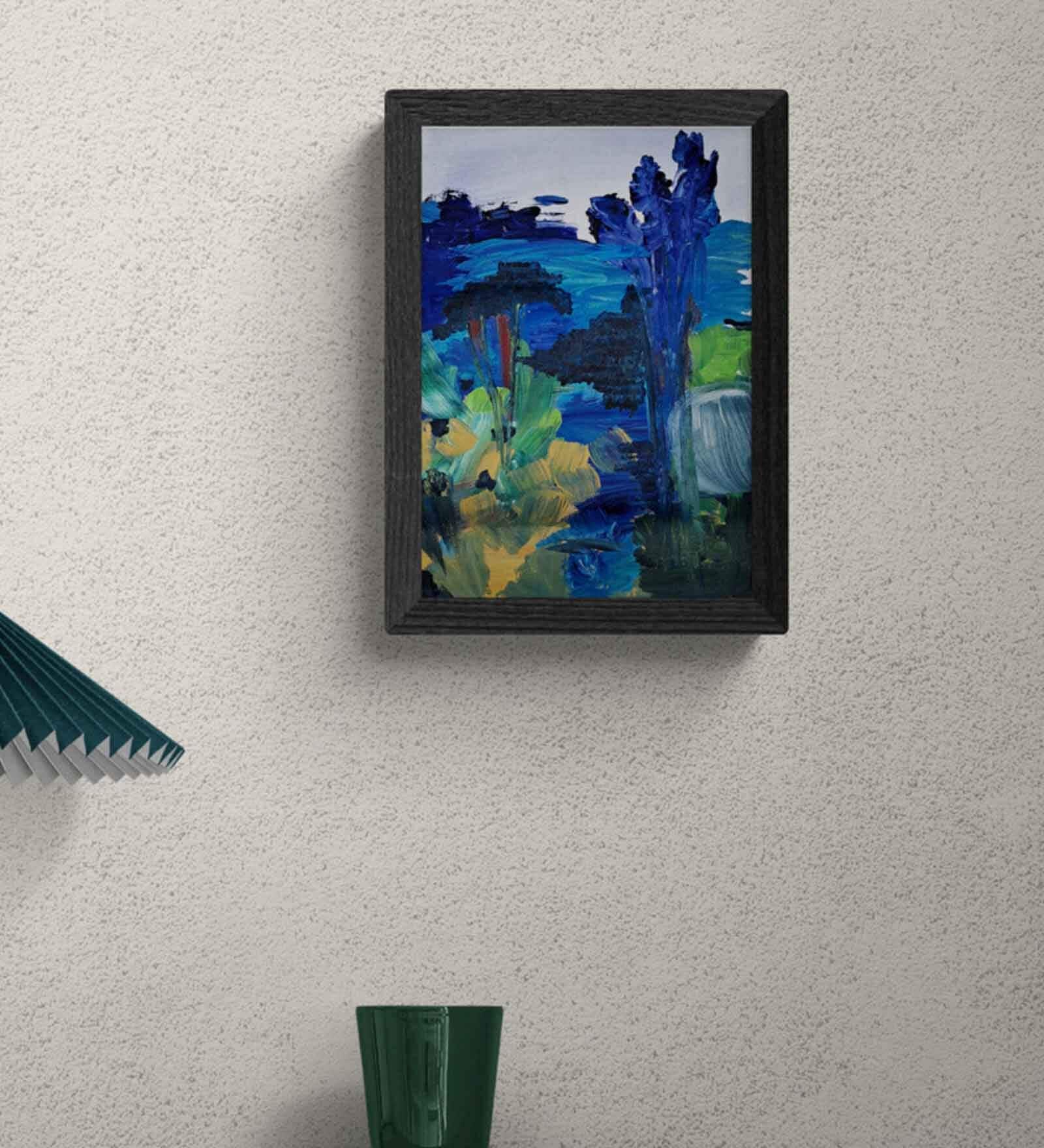 Naturally Blue  Handmade Acrylic Paint On Canvas Unframed