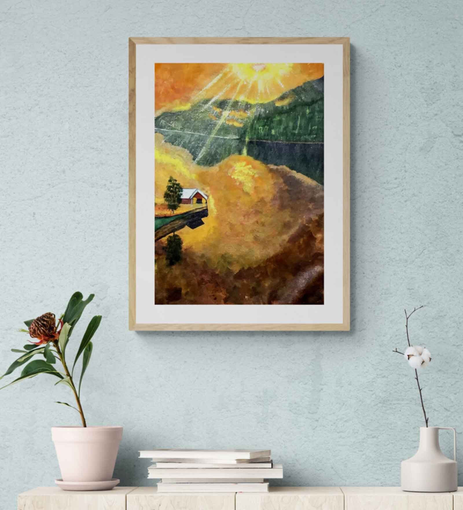 Nature Handmade Acrylic Paint On Canvas Unframed