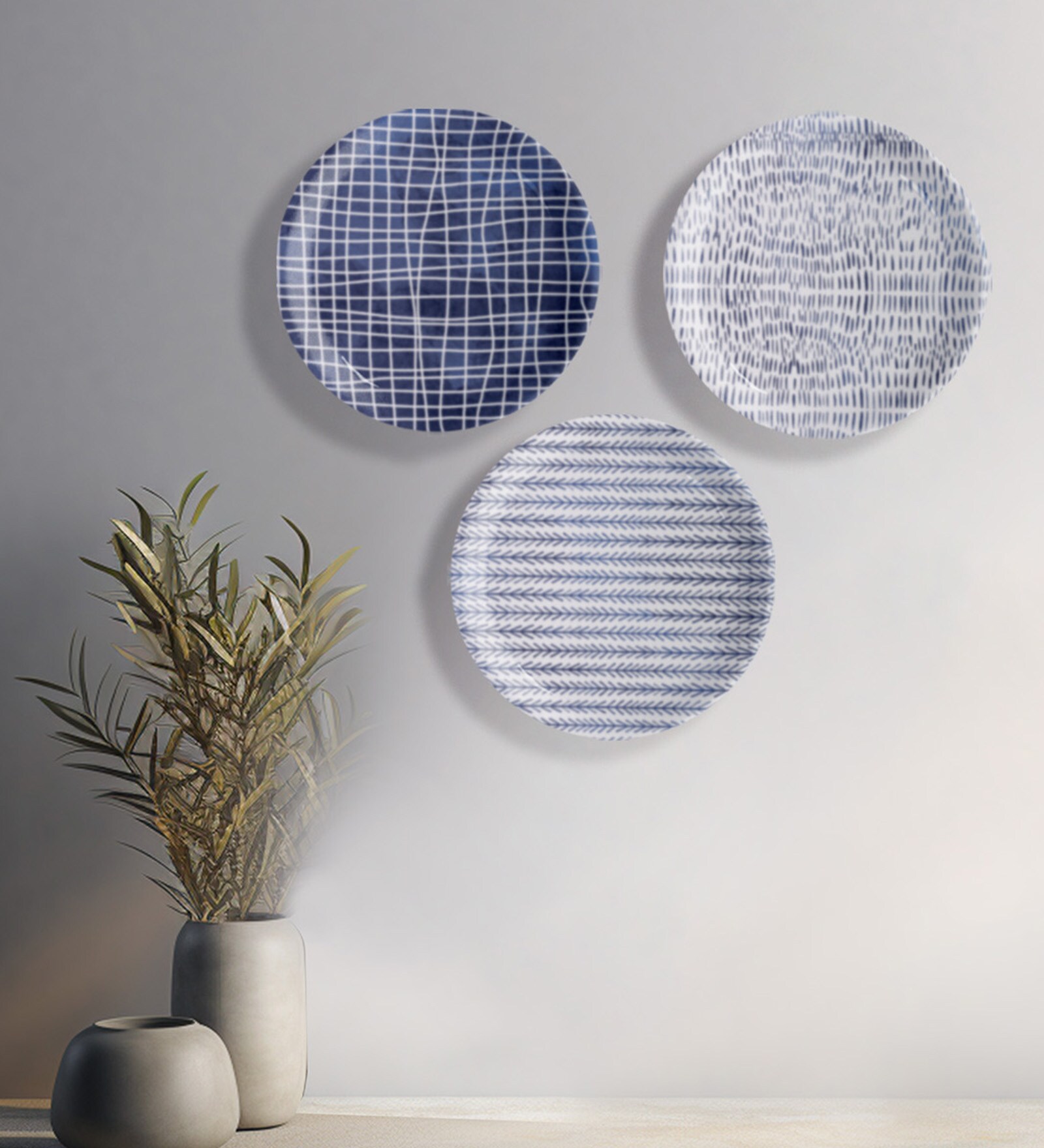 Nautical Nightfall Wall Plates Set of 3