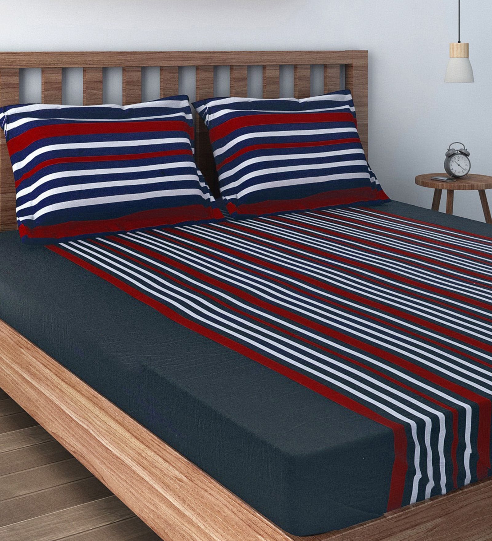 Cotton 180TC King Size Bedsheet with 2 Pillow Covers