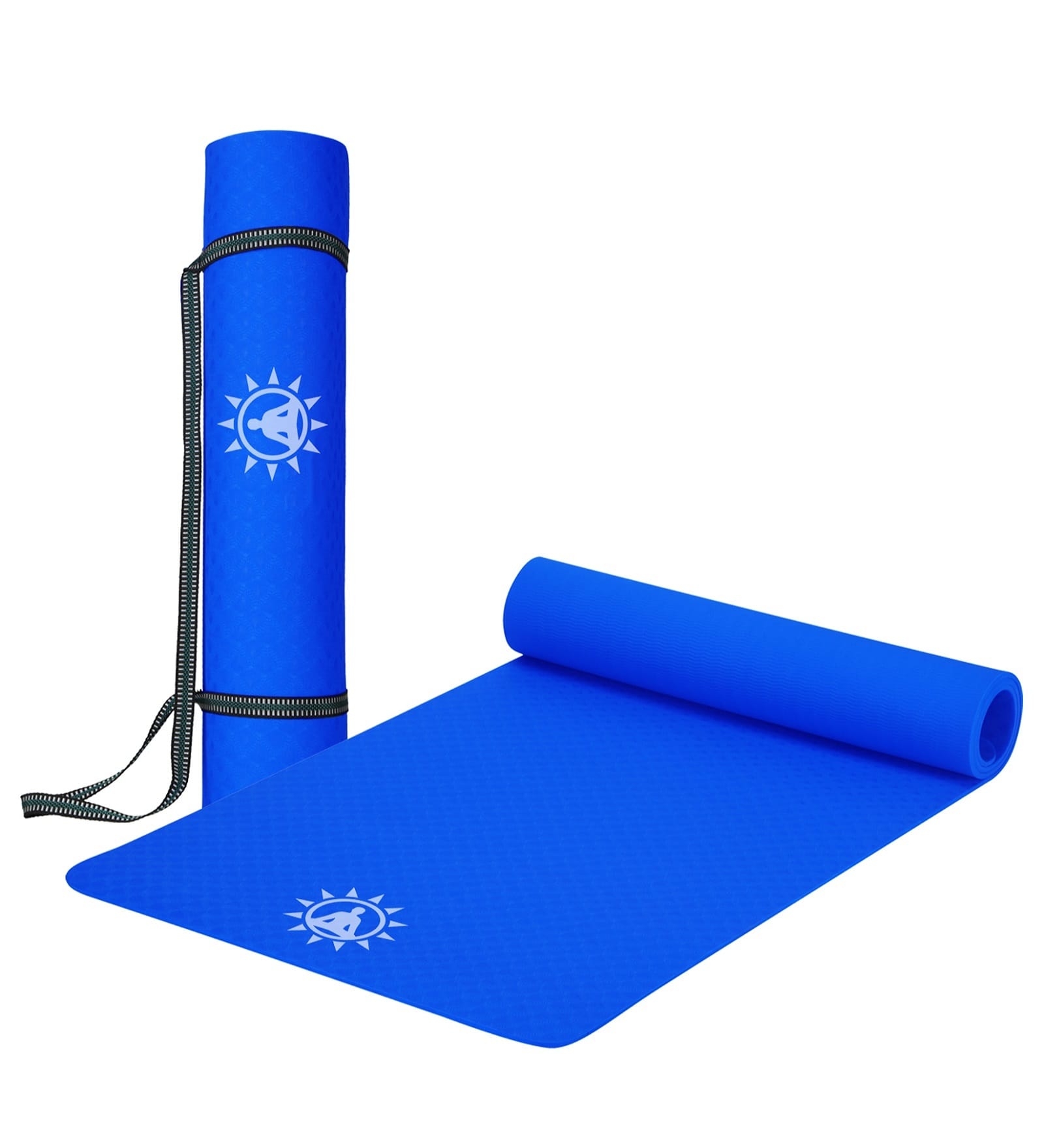 Buy Navy Blue Polyester Foldable Anti Skid 6 ft x 2 ft Yoga Mat by Omnicures at 53 OFF by