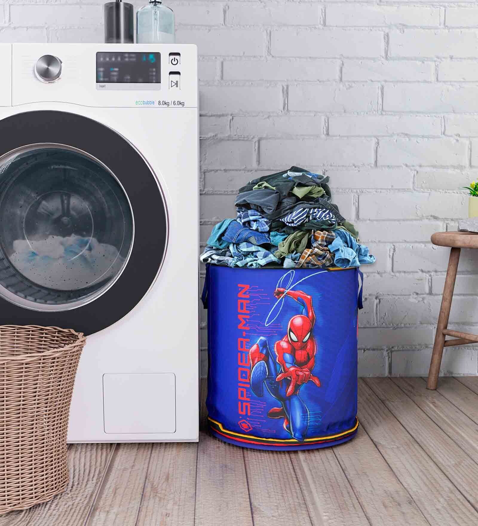Blue Navy Camo Print Laundry Basket main image 1
