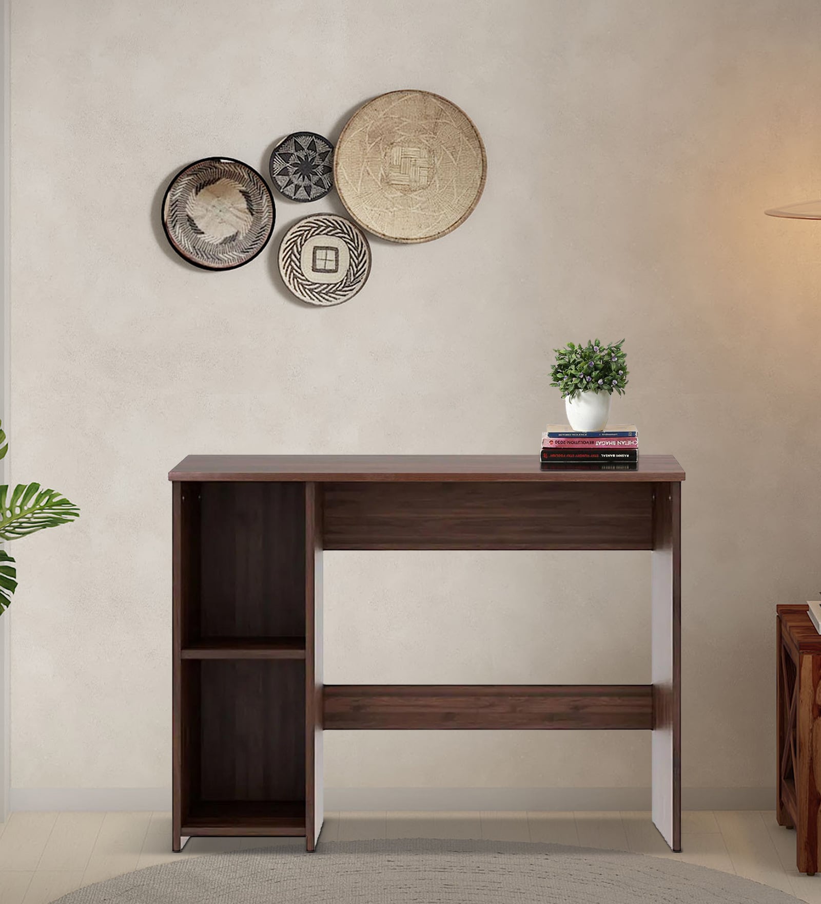 Nayena Study Table in Columbian Walnut Finish