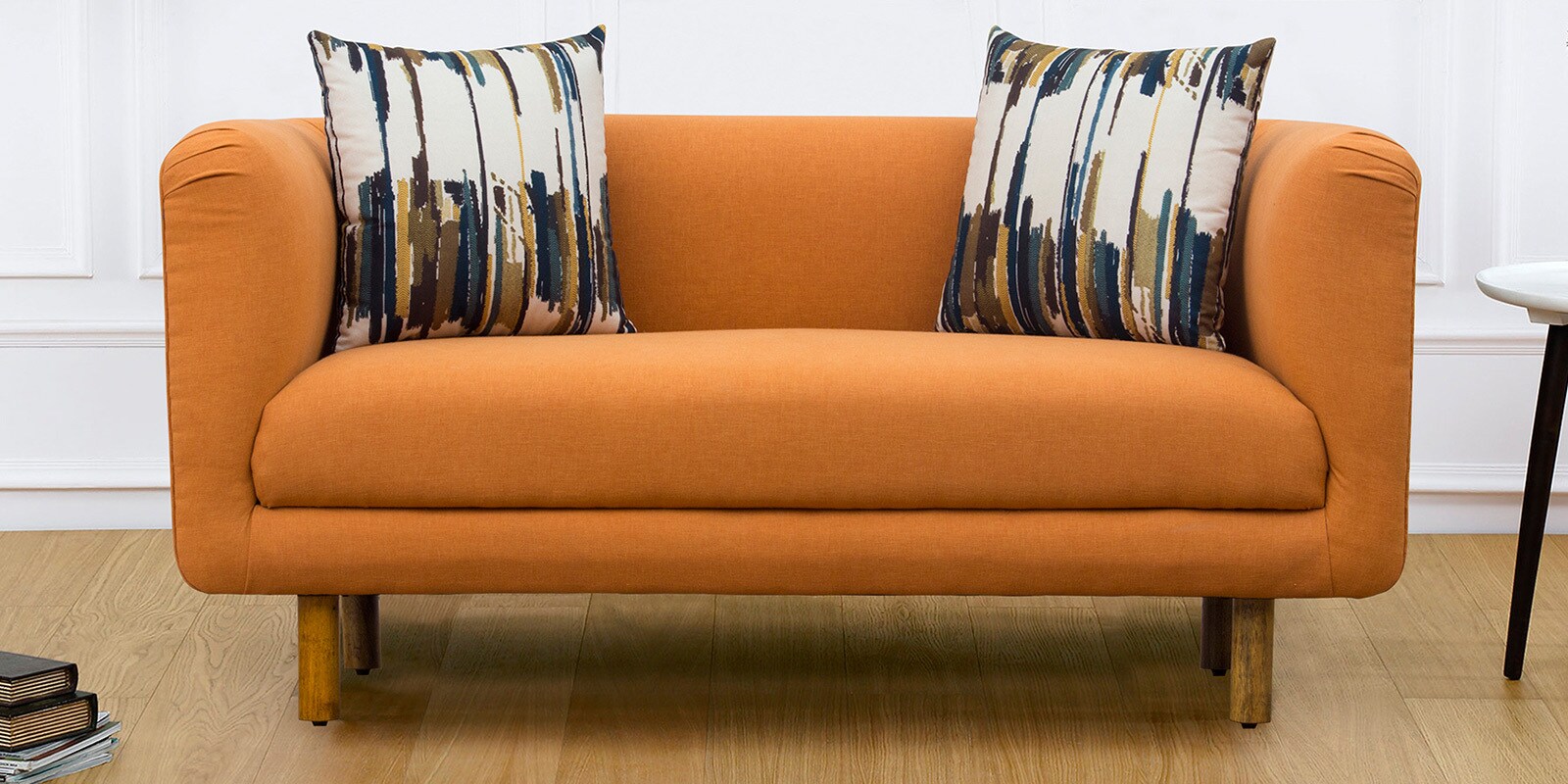 Buy Napier Two Seater Sofa in Rustic Orange Colour by Peachtree Online
