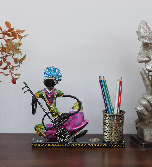 Buy Metal Cycle Miniature Pen Stand By Padmavati Art Creations at