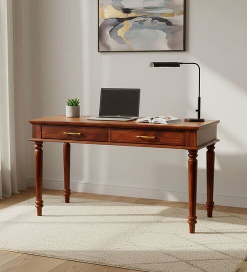 Nairobi Writing Table In Honey Finish