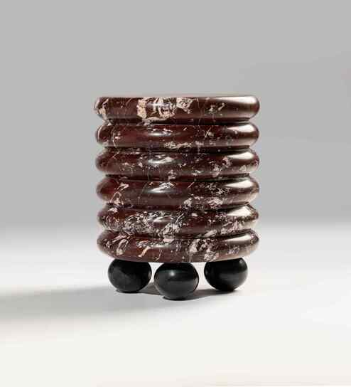 Nami Rosso End Table In Red Finish