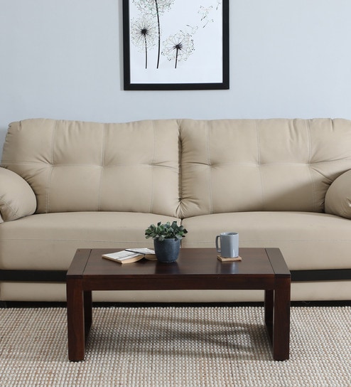 Nantes Sheesham Wood Coffee Table In Scratch Resistant Walnut Finish