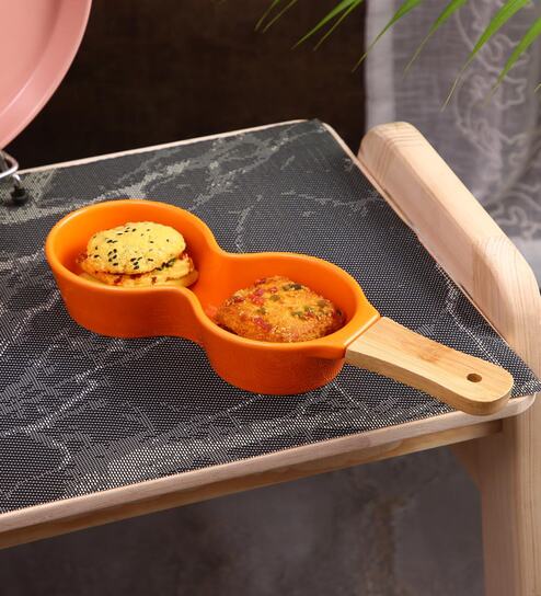 Narradora Pleasant Ceramic Snack Dish Orange