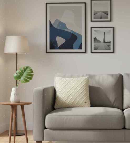 Natural Cotton 16 X 16 Inches Cushion Cover