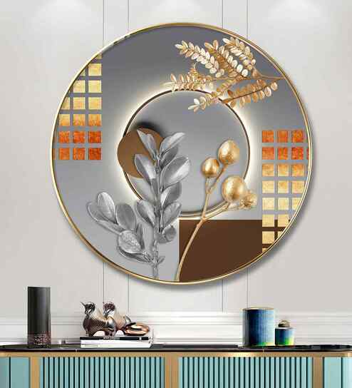 Nature Inspired Acrylic Round Wall Art