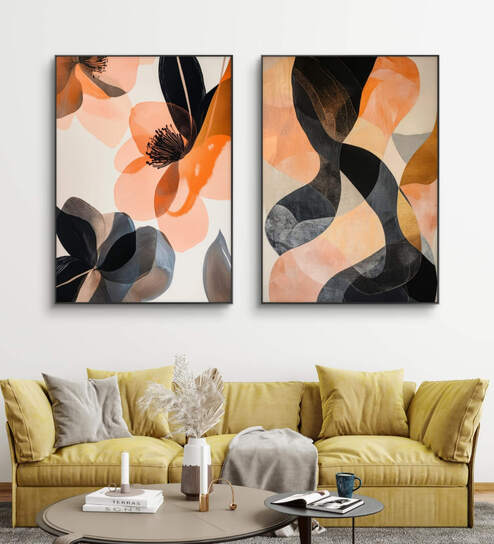 Nature's Whispers Set of 2 Canvas Painting Gallery Wrap Canvas Painting