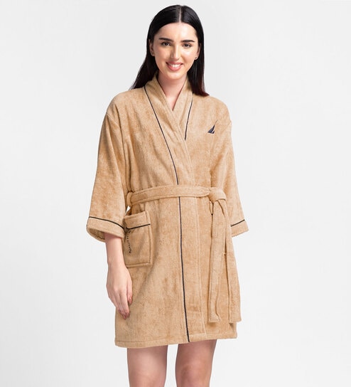 Luxurious Ultra Soft Bath Robe Extra Large (Highline) in Beige Colour